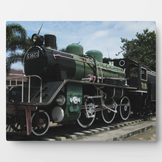 Dampfzug WW2 an der Kwai-Brücke Fotoplatte (Vorderseite)