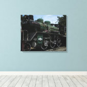 Dampfzug WW2 an der Kwai-Brücke Leinwanddruck (Insitu (Holzboden))