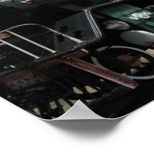 Dampfzug WW2 an der Kwai-Brücke Poster (Ecke)