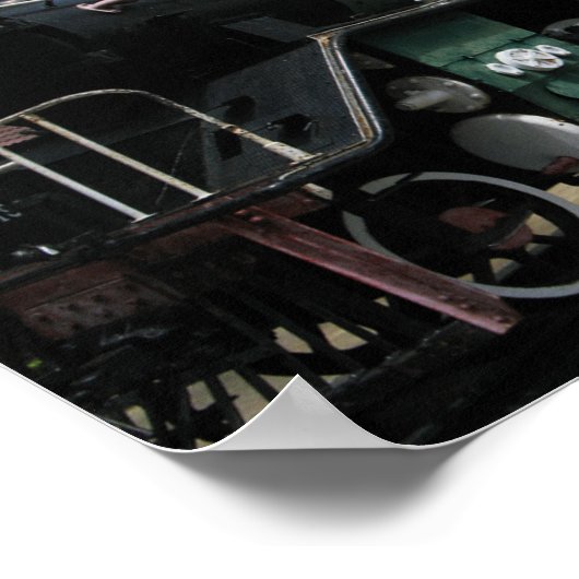 Dampfzug WW2 an der Kwai-Brücke Poster (Ecke)