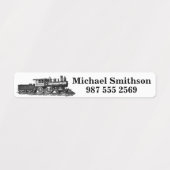 Dampfzugbahn wasserdicht etiketten (Design 1)