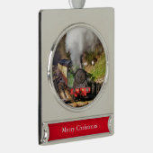 DAMPFZÜGE Banner-Ornament SILBER (Rechts)