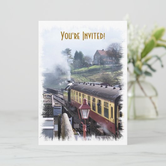 DAMPFZÜGE EINLADUNG (Stehend Vorderseite)