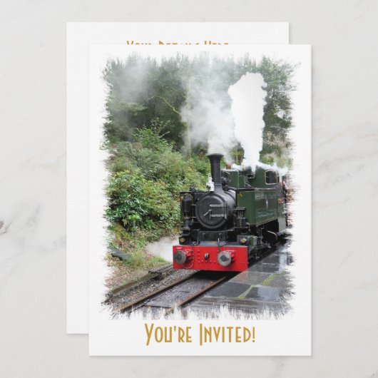 DAMPFZÜGE EINLADUNG (Vorne/Hinten)