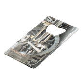 DAMPFZÜGE GELDBEUTEL FLASCHENÖFFNER (Vorderseite Schrägansicht)