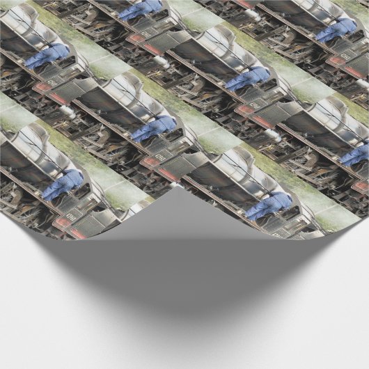 DAMPFZÜGE GESCHENKPAPIER (Ecke)