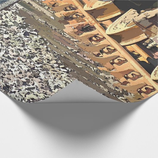 DAMPFZÜGE GESCHENKPAPIER (Ecke)