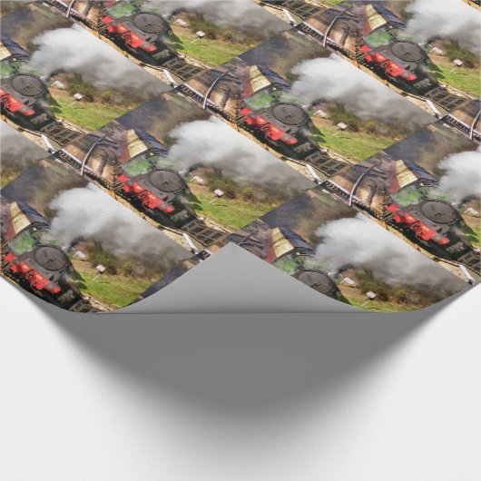 DAMPFZÜGE GESCHENKPAPIER (Ecke)