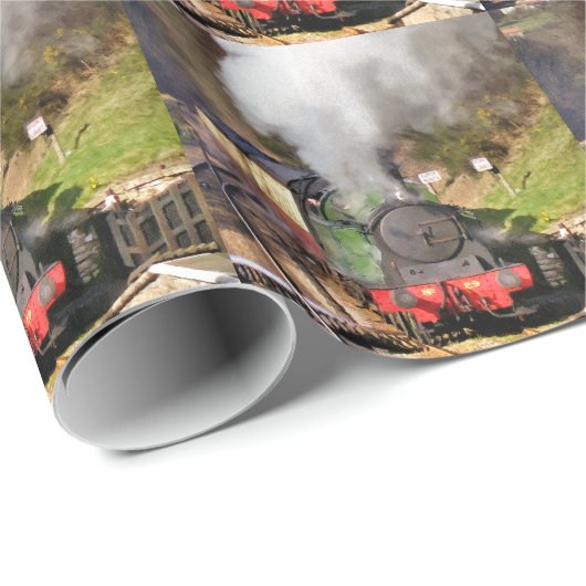 DAMPFZÜGE GESCHENKPAPIER (Rolleneckpunkt)