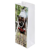 DAMPFZÜGE GESCHENKTÜTE FÜR WEINFLASCHEN (Rückseite Schrägansicht)