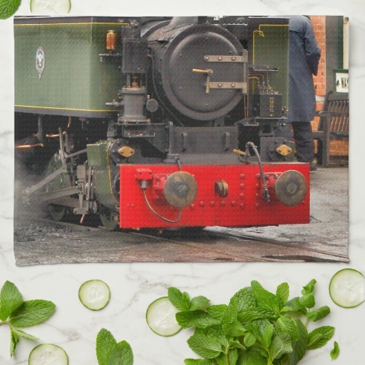 DAMPFZÜGE GESCHIRRTUCH (Gefaltet)