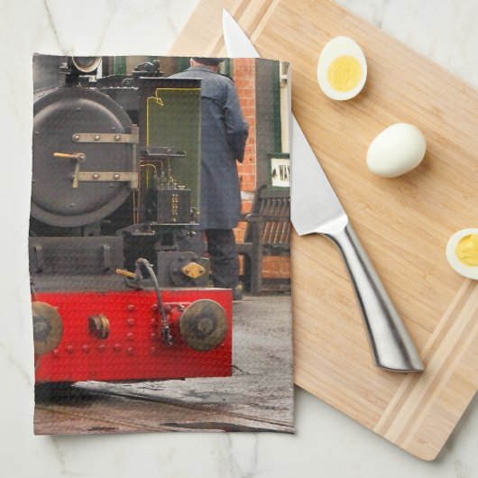 DAMPFZÜGE GESCHIRRTUCH (Viertel Falte)