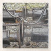 DAMPFZÜGE GLASUNTERSETZER (Vorderseite)