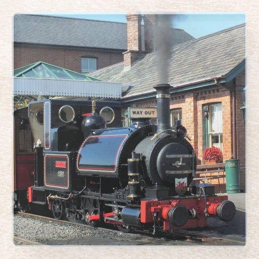 DAMPFZÜGE GLASUNTERSETZER (Vorderseite)