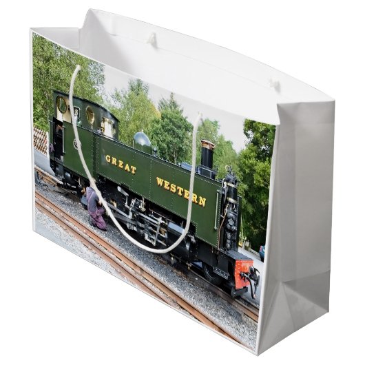 DAMPFZÜGE GROßE GESCHENKTÜTE (Rückseite Schrägansicht)