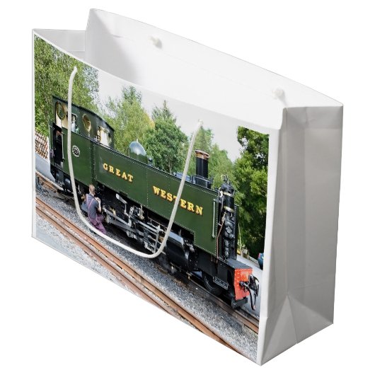 DAMPFZÜGE GROßE GESCHENKTÜTE (Vorderseite Schrägansicht)