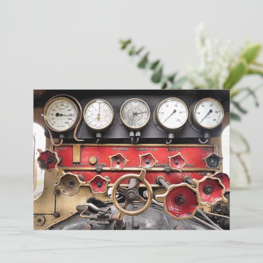 DAMPFZÜGE KARTE (Stehend Vorderseite)