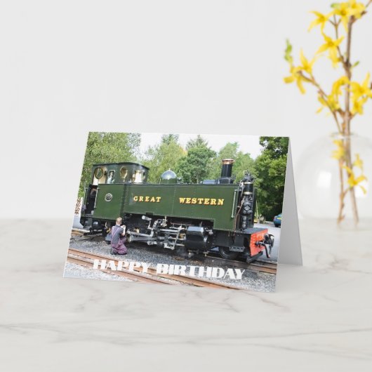 DAMPFZÜGE KARTE (Gelbe Blume)