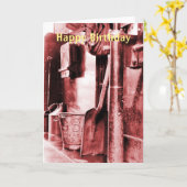 DAMPFZÜGE KARTE (Gelbe Blume)