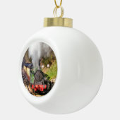 DAMPFZÜGE KERAMIK Kugel-Ornament (Rechts)