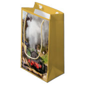 DAMPFZÜGE KLEINE GESCHENKTÜTE (Vorderseite Schrägansicht)