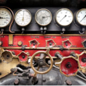 DAMPFZÜGE LEINWANDDRUCK