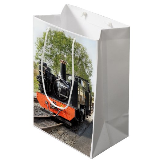 DAMPFZÜGE MITTLERE GESCHENKTÜTE (Vorderseite Schrägansicht)