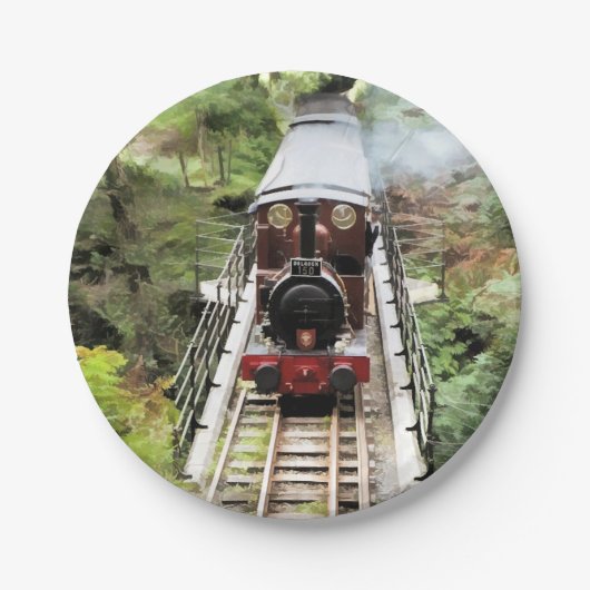 DAMPFZÜGE PAPPTELLER (Vorderseite)