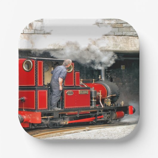 DAMPFZÜGE PAPPTELLER (Vorderseite)