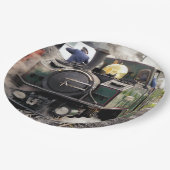 DAMPFZÜGE PAPPTELLER (Schrägansicht)