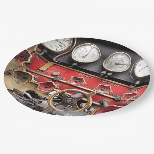 DAMPFZÜGE PAPPTELLER (Schrägansicht)