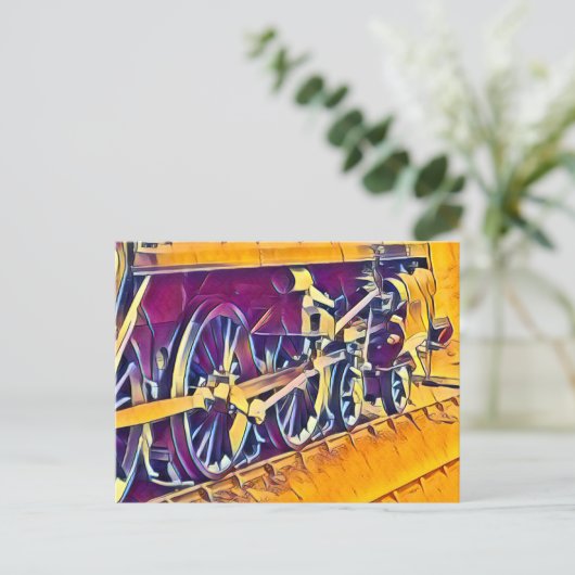 DAMPFZÜGE POSTKARTE (Stehend Vorderseite)