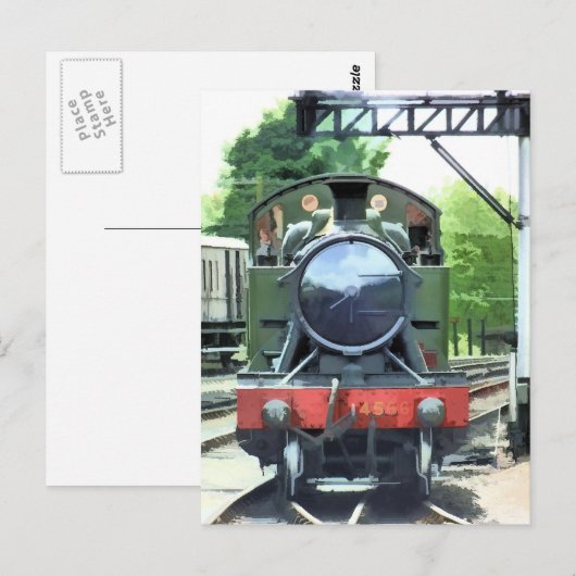 DAMPFZÜGE POSTKARTE (Vorne/Hinten)