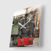 DAMPFZÜGE QUADRATISCHE WANDUHR (Winkel)