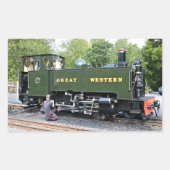 DAMPFZÜGE RECHTECKIGER AUFKLEBER (Vorderseite)