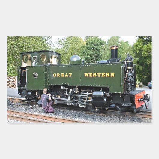 DAMPFZÜGE RECHTECKIGER AUFKLEBER (Vorderseite)