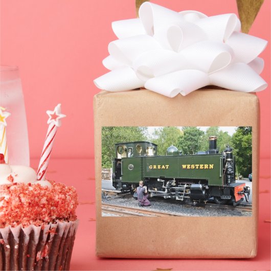 DAMPFZÜGE RECHTECKIGER AUFKLEBER (Party)