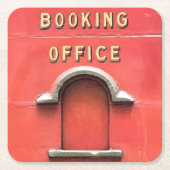 DAMPFZÜGE RECHTECKIGER PAPPUNTERSETZER (Vorderseite)