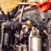 DAMPFZÜGE RUNDE WANDUHR