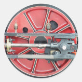 DAMPFZÜGE RUNDER AUFKLEBER (Vorderseite)