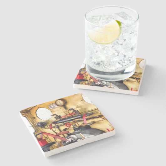 DAMPFZÜGE STEINUNTERSETZER (Seitenansicht)