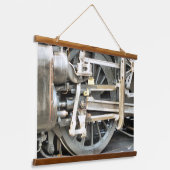 DAMPFZÜGE WANDTEPPICH MIT HOLZRAHMEN (Gewinkelt)