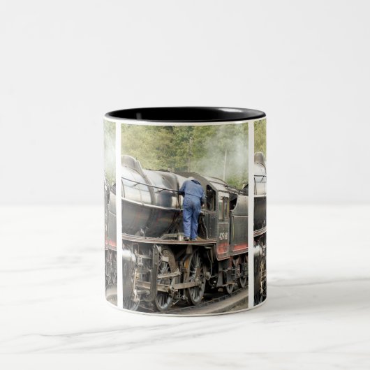 DAMPFZÜGE ZWEIFARBIGE TASSE (Mittel)