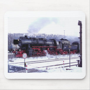 Dampfzuggleise Lokomotive Bahnhof Motor Mousepad