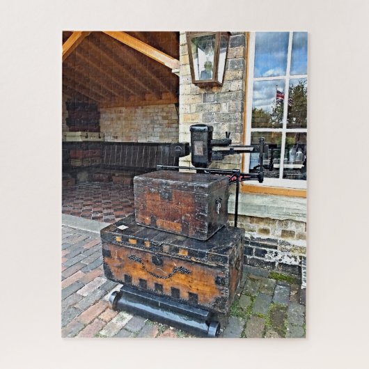 DAMPFZUGLAGEWAAGE PUZZLE (Vertikal)