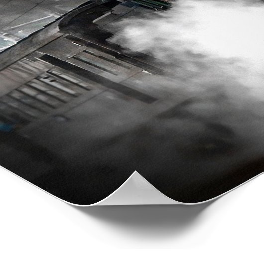 Dampfzuglokomotive Poster (Ecke)