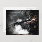 Dampfzuglokomotive Postkarte (Vorne/Hinten)
