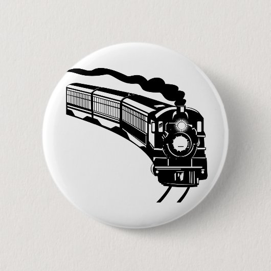 Dampfzuglokomotive Vintag Button (Vorderseite)