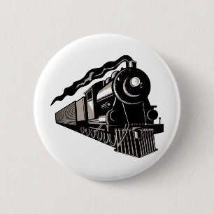 Dampfzuglokomotive Vintag Button