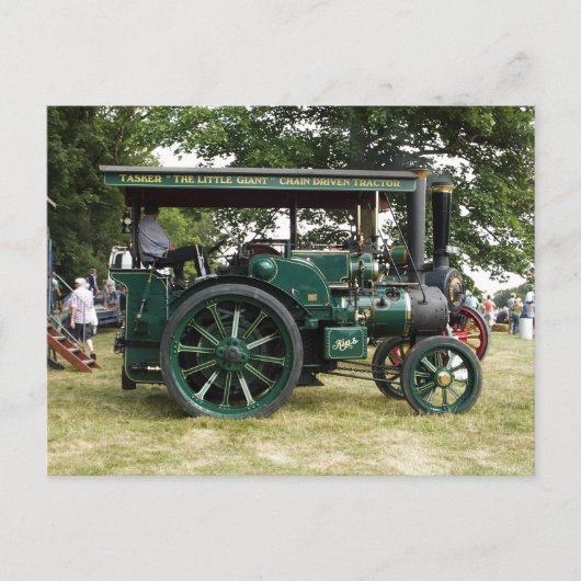 DAMPFZUGMASCHINE POSTKARTE (Vorderseite)